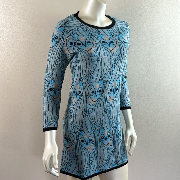 Anthropologie Dresses & Skirts - Anthropologie HWR Nestled Owl Print Tunic dress sweater cozy top Artsy